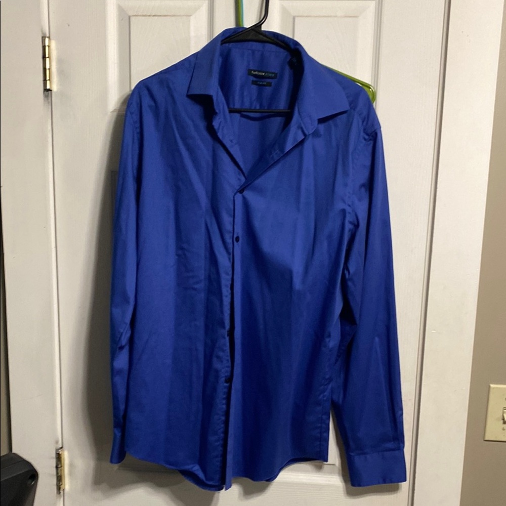 Van Heusen Men's Blue Slim Fit Shirt